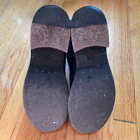 Frye Black Leather Combat Boots - Picture 6 of 6